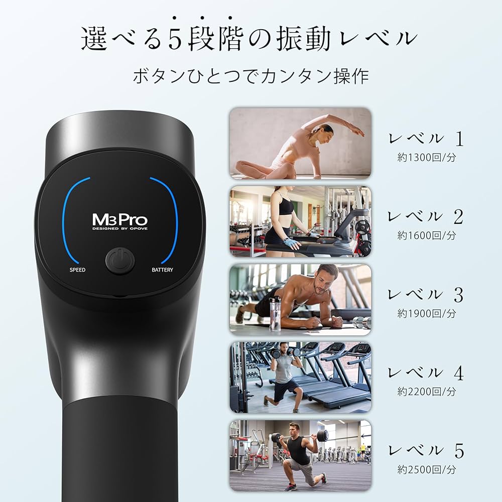 F072　opove M3 Pro 筋膜リリースガン (マッサージ) opove M3 Pro Massage Gun | Professional-Grade Percussive